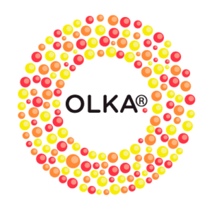 OLKA-logo, jossa ympyrän keskellä lukee OLKA